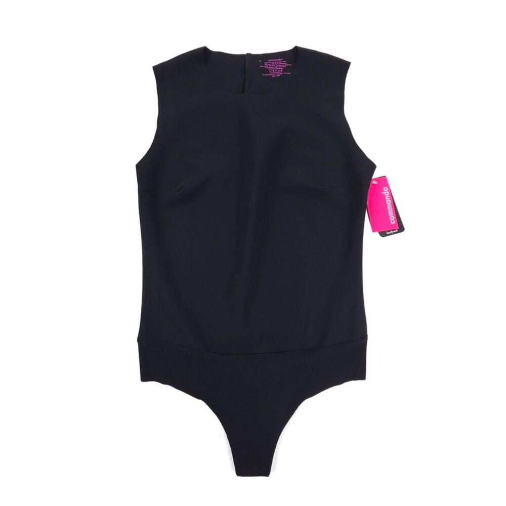 NWT Commando Bonded Signature Shaping Bodysuit Black Minimal Clean Girl 90s Y2k
